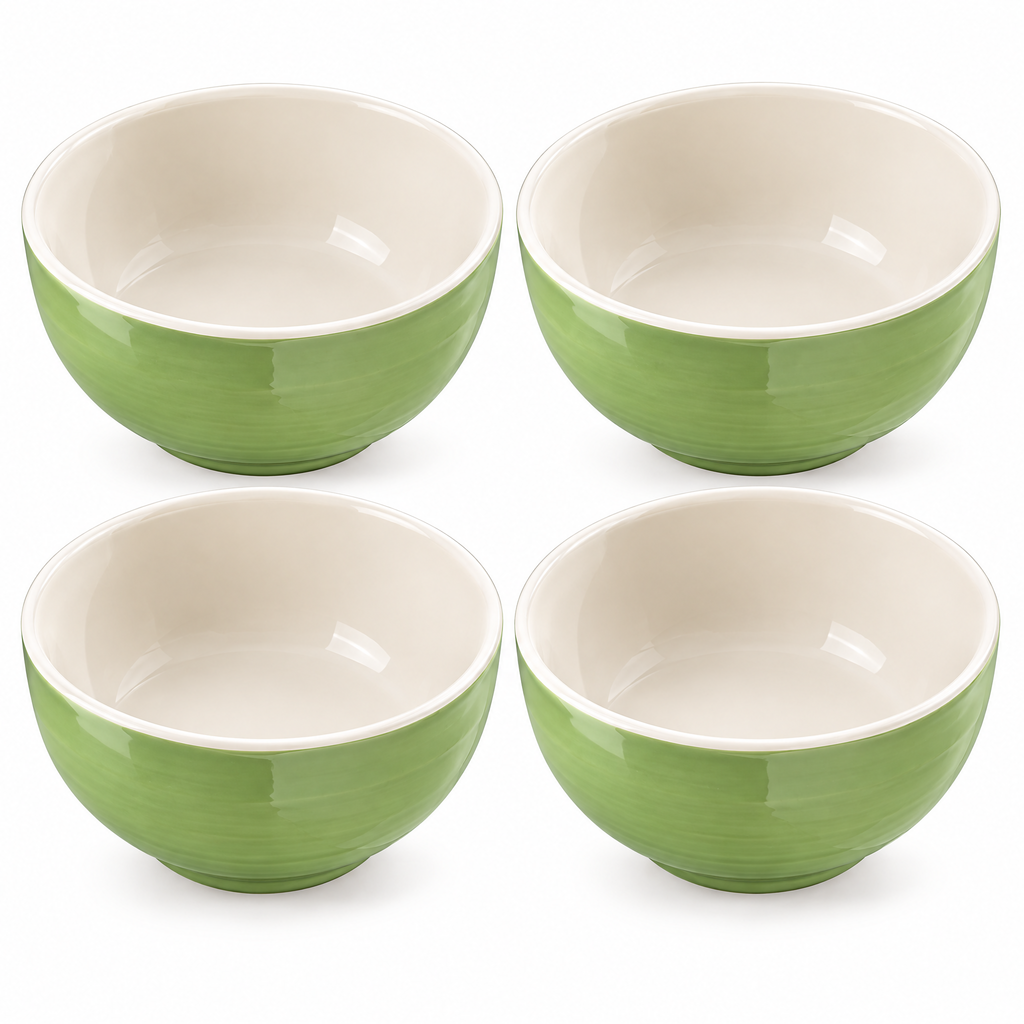 4-Piece Green Ceramic Prep Bowl Set — detail 4