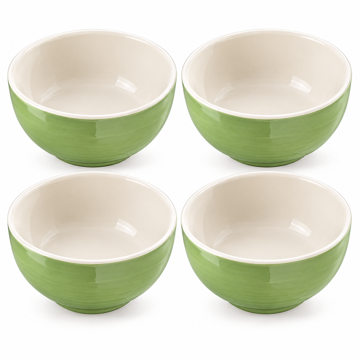 4-Piece Green Ceramic Prep Bowl Set — detail 4