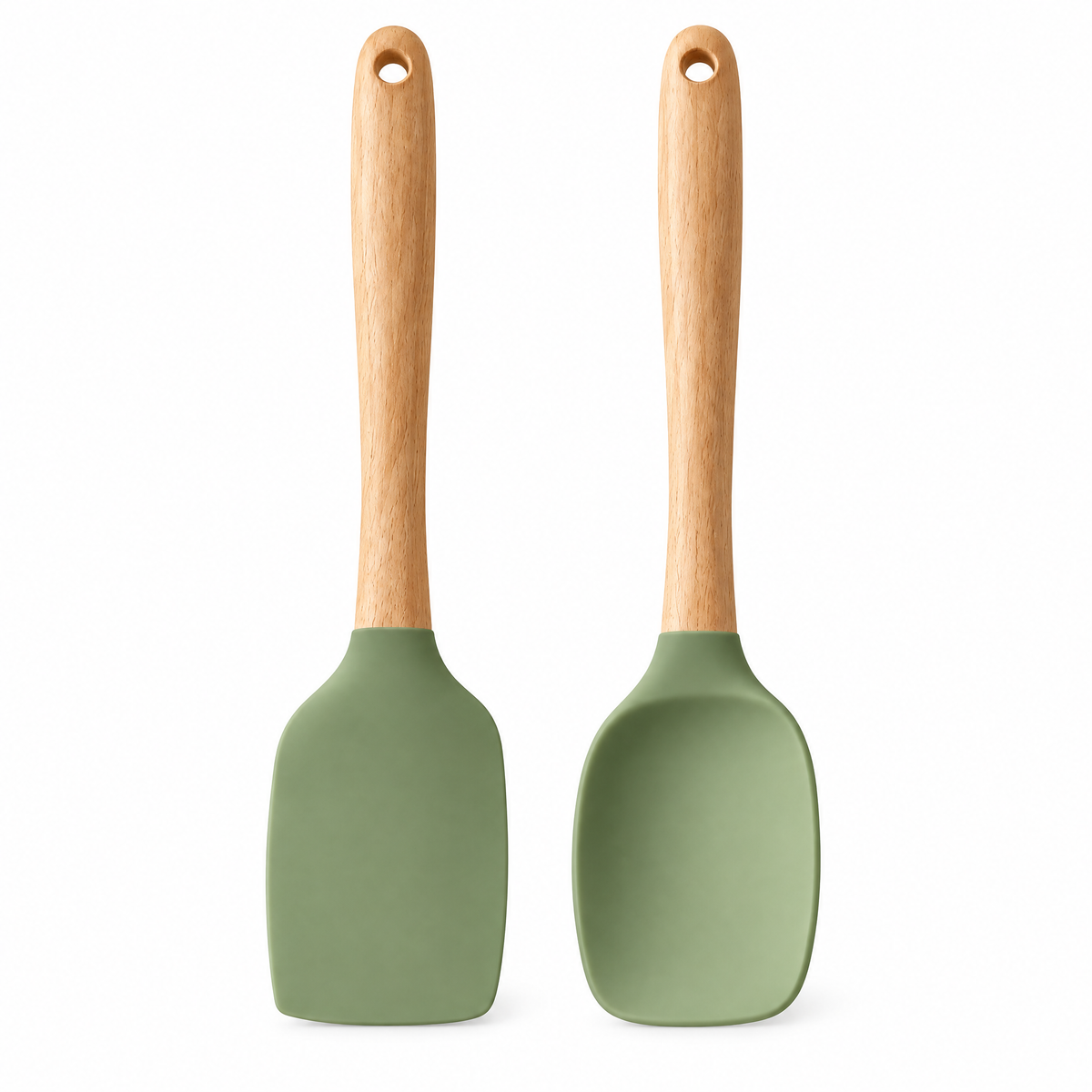2-Piece Green Silicone Spatula Set — detail 4