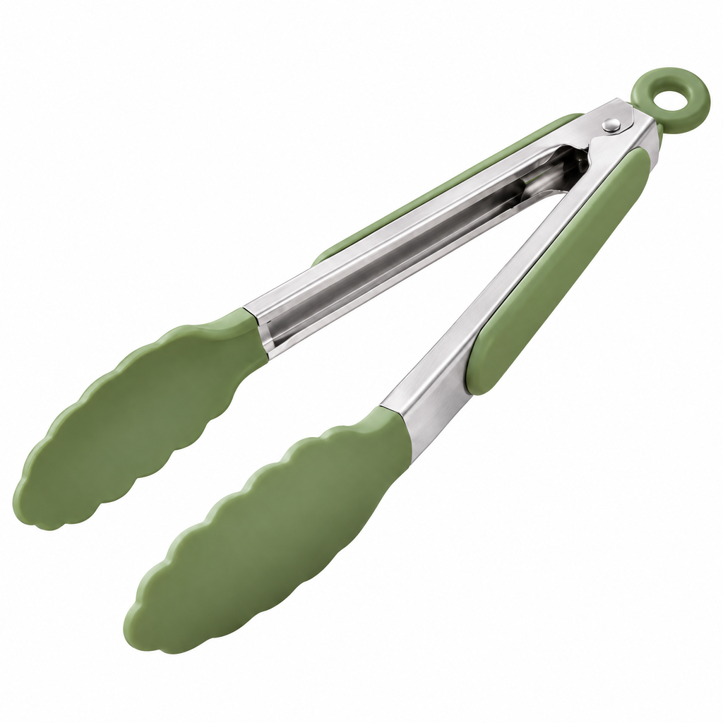 Green Silicone-Tip Kitchen Tongs — detail 4